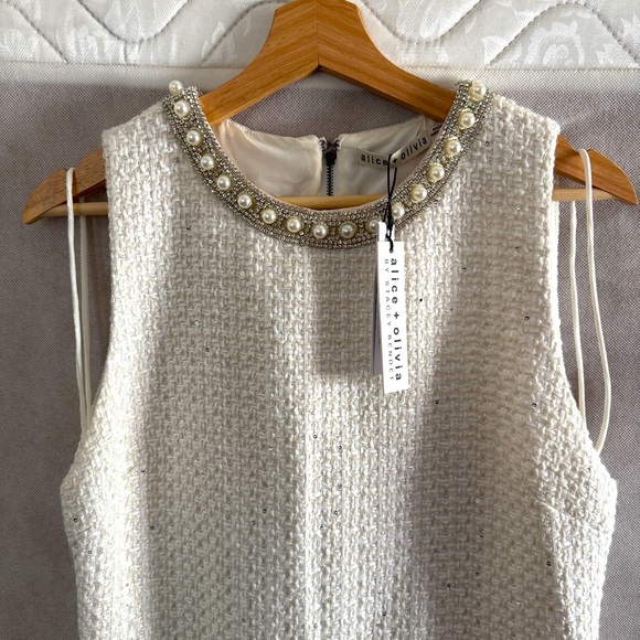 Alice + Olivia Coley Embellished Tweed Minidress - Picture 9 of 11